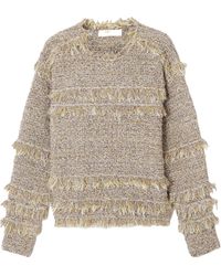 Ulla Johnson - Frayed Metallic Tweed Sweater - Lyst