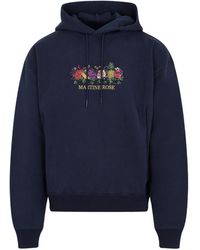 Martine Rose - Logo-Embroidered Drawstring Hoodie - Lyst