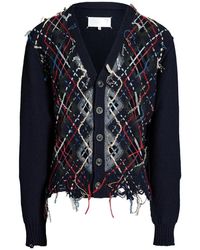 Maison Margiela - Cut-Out Detailed Knitted Cardigan - Lyst