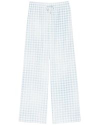 Ermanno Scervino - Gingham-Pattern Drawstring Trousers - Lyst