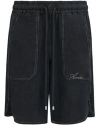 Amiri - Script Linen Bermuda Shorts - Lyst