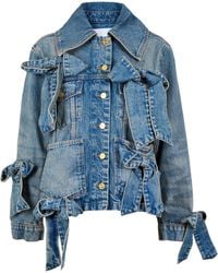 Ganni - Light Washed Denim Jacket - Lyst
