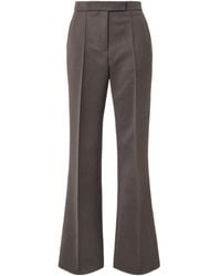 Alex Perry - Dark Coffee High-Waisted Flared Suit Trousers - Lyst