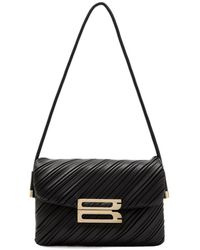 Victoria Beckham - Dorian Textured Leather Shoulder Bag - Lyst