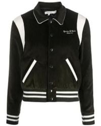 Sporty & Rich - Logo-Embroidered Cotton Bomber Jacket - Lyst