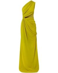 Alex Perry - Draped Ruched Long Evening Gown - Lyst
