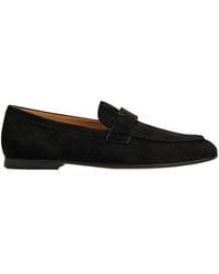 Tod's - Logo-Plaque Suede Loafers - Lyst