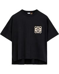 Loewe - Anagram Crochet Embroidered Crewneck T-Shirt - Lyst