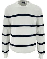 dunhill - Striped Long-Sleeved Sweater - Lyst