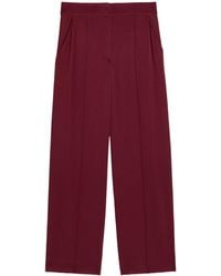 Jonathan Simkhai - Kyra Pintuck Wide-Leg Satin Trousers - Lyst