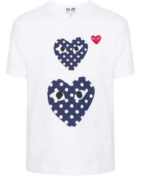 Comme des Garçons - Heart-Motif Cotton T-Shirt - Lyst