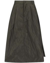 Aspesi - Elastic-Waist Midi Skirt - Lyst
