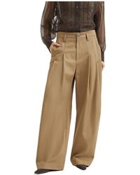 Brunello Cucinelli - High Waisted Pleated Trousers - Lyst
