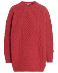 Stella McCartney - Aran Crewneck Knitted Jumper - Lyst