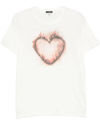 R13 - Heart-Print T-Shirt - Lyst