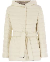 Herno - Belted Hooded Puffer Jacket - Lyst