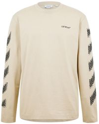 Off-White c/o Virgil Abloh - Logo Long-Sleeve T-Shirt - Lyst