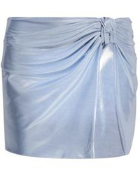 MISBHV - Metallic Finish Asymmetric Short Skirt - Lyst