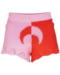 Marine Serre - Moon Crochet Knit Shorts - Lyst