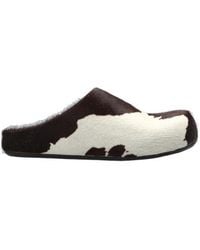 Marni - Fussbett Printed Flat Mules - Lyst