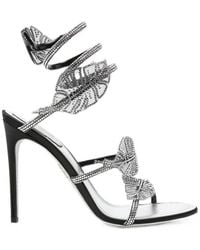 Rene Caovilla - René Caovilla Leaf Embellished Heeled Sandals - Lyst