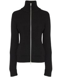 Maison Margiela - Zip-Up Ribbed Cardigan - Lyst