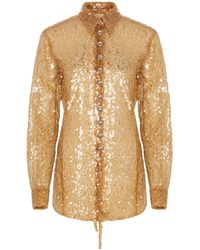 Rabanne - Sequin-Embroidered Shirt - Lyst