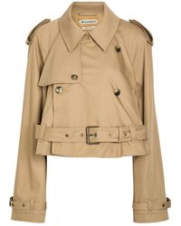 JW Anderson - Belted Cropped Cotton Trench Coat - Lyst