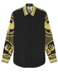 Versace - Barocco-Printed Button-Up Shirt - Lyst