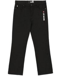 Moschino - Mid-Rise Cropped Denim Pants - Lyst