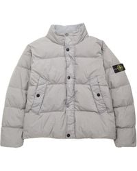 Stone Island - Long-Sleeve Stand-Collar Down Jacket - Lyst