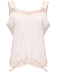 MM6 by Maison Margiela - Mirrored Lace Slip Top - Lyst
