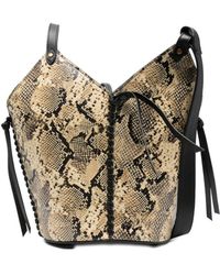 Isabel Marant - Snakeskin-Print Drawstring Tote Bag - Lyst