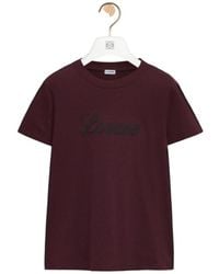 Loewe - Logo Detail Crewneck T-Shirt - Lyst