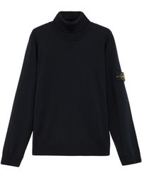 Stone Island - Logo Patch Roll Neck Jumper - Lyst