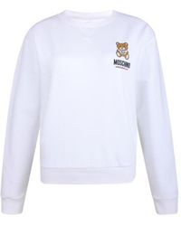 Moschino - Logo-Print Cotton Sweatshirt - Lyst