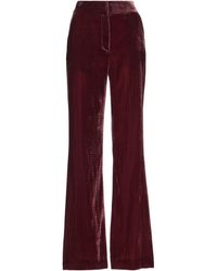Veronica Beard - Lebone High-Rise Velvet Flared Pants - Lyst