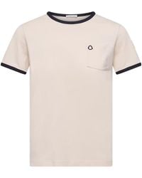 Moncler - Logo Embroidered Crewneck T-Shirt - Lyst