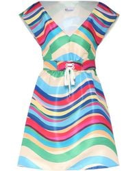 RED Valentino - Printed Short-Sleeved Dress - Lyst