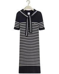 Dior - Iviera Marinière Straight Dress With Sailor Collar - Lyst