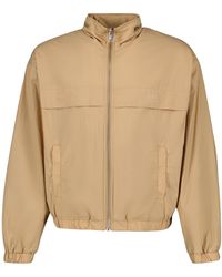Ami Paris - Paris Logo Printed Zipped Bomber Jacket - Lyst