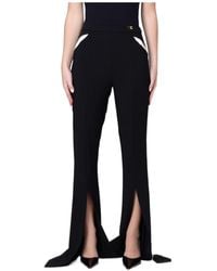 Elisabetta Franchi - Split Flared Trousers - Lyst