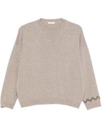 Panicale - Bead-Embellished Drop-Shoulder Sweater - Lyst