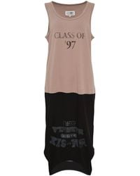 MM6 by Maison Margiela - Cut-Out Sleeveless Midi Dress - Lyst