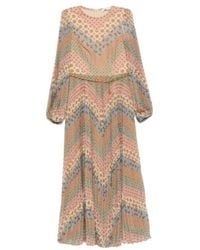 Zimmermann - Sunray Paisley-Print Pleated Midi Dress - Lyst