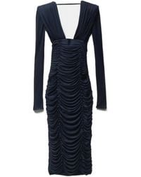 Versace - Draped Midi Dress - Lyst