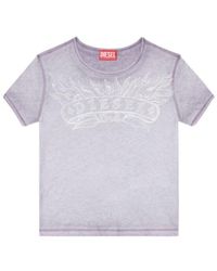 DIESEL - Graphic-Print Pigment-Dyed T-Shirt - Lyst