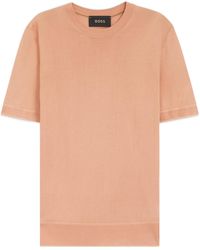 BOSS - Nottano Short-Sleeve Knitted Top - Lyst
