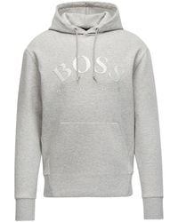 BOSS - Logo Hooded Sweater - Lyst