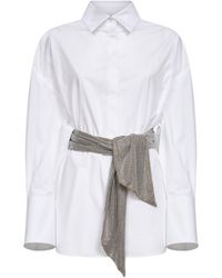 GIUSEPPE DI MORABITO - Cut Out Detailed Oversized Shirt - Lyst